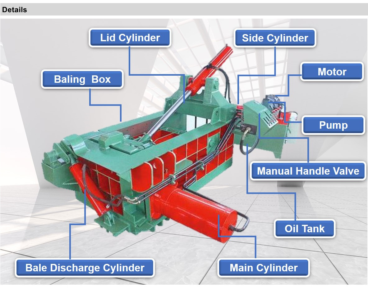 scrap metal baling machine