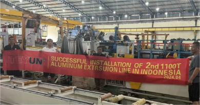 Se instaló la segunda línea de extrusión de aluminio en Indonesia